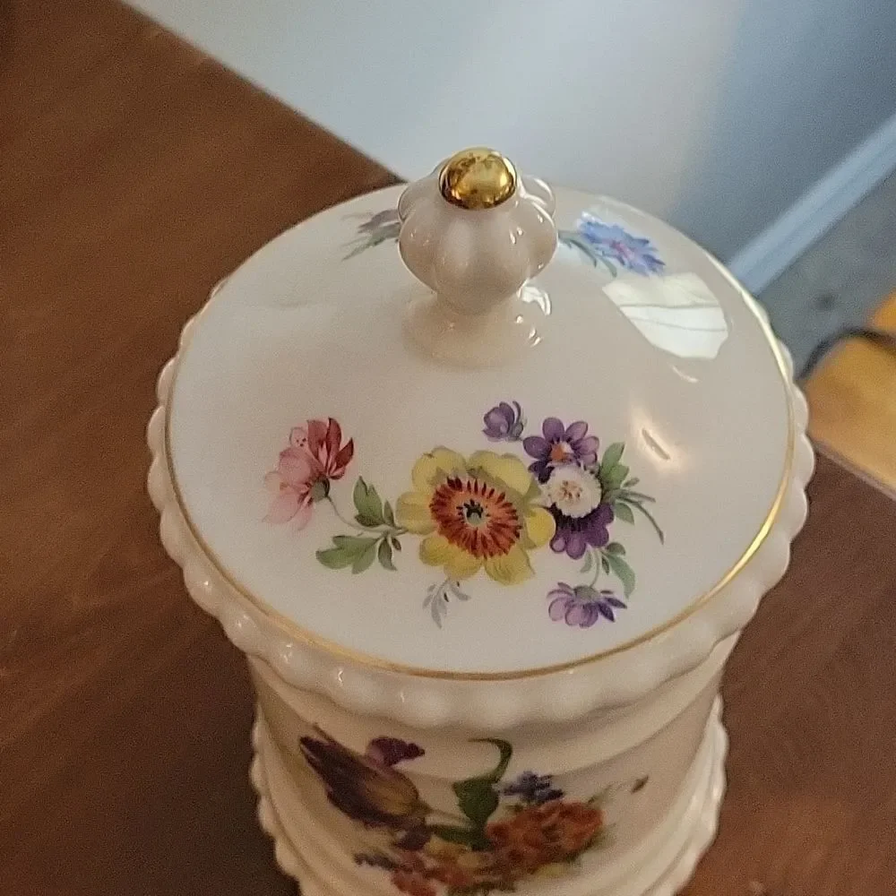 BAREUTHER WALDSASSEN Vintage Limited Edition Floral Porcelain Canister
